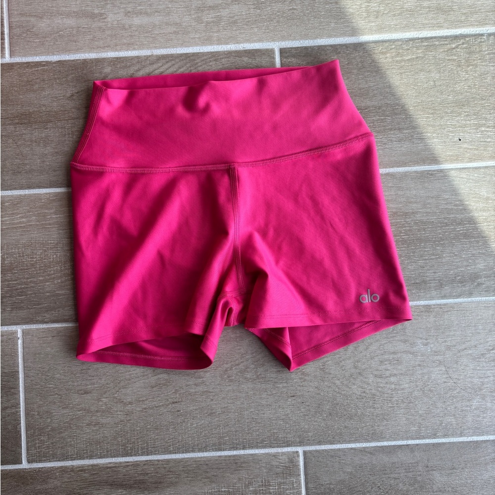ALO Yoga Women's Bright Pink Bike Shorts